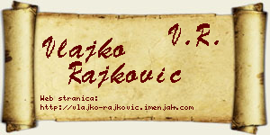 Vlajko Rajković vizit kartica